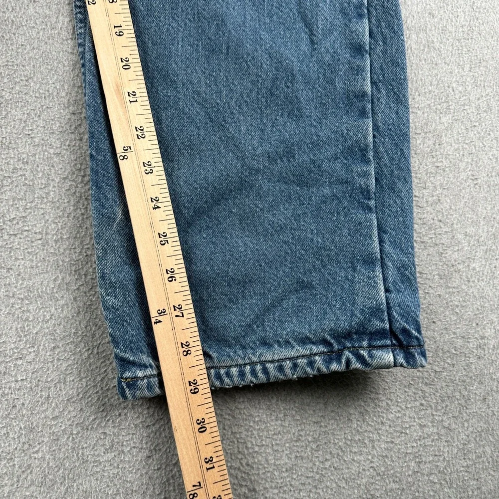 Vintage Carhartt Jeans Mens 36x30 B172 DST Relaxed Fit Blue Flannel Lined